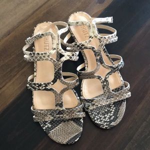Schutz snake print sandals